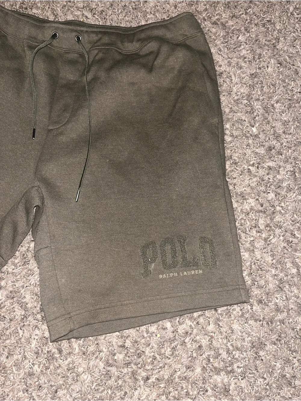 Ralph Lauren Olive Green Athletic Drawstring Shorts